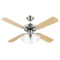 Brightbomb 42 in. Crusader Brushed Nickel Indoor Ceiling Fan BR1679748